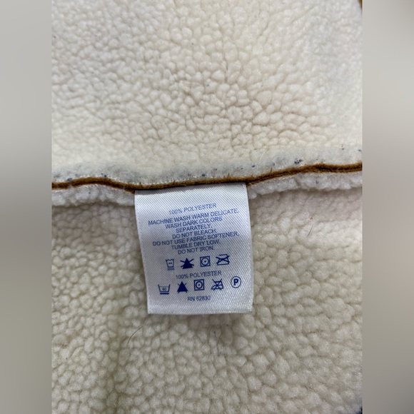 Land’s End Sherpa Lined Faux Suede Coat Women’s Tan Brown Hooded Long - Picture 7 of 11